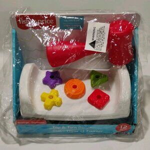 Fisher-Price Tap & Turn Bench Pretend Tools 2-Sided Toy for Infants and Toddlers